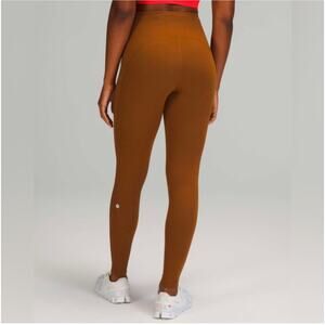 Lululemon Leggings Women 10 Copper Brown Swift Speed Running Athletic Reflective